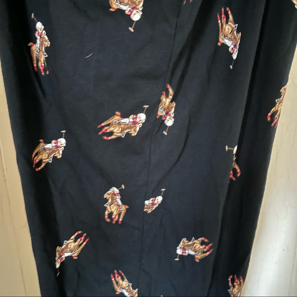 SOLD NEW POLO sz L Black Polo Bear Jockey Pajama Jogger Pants Ralph Lauren - Picture 3 of 8